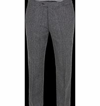 Gibson Grey Plain Front Tailored Wool Blend