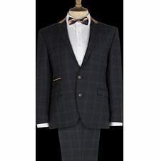 Gibson Navy Flannel with Gold Window Pane Check