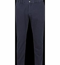 Gibson Navy Tailored Plain Front Chino Trouser