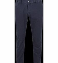 Gibson Navy Tailored Plain Front Chino Trouser