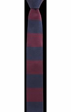 Gibson Navy three colour stripe tie NS Navy