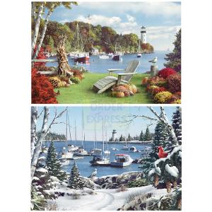 Gibson Puzzles on 500 Piece Jigsaw Puzzles Calm Waters Two Puzzles In A Box Pieces