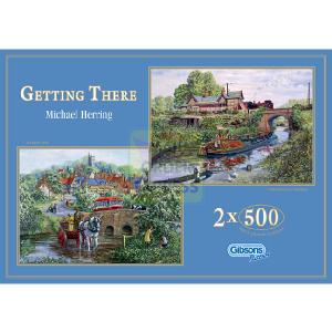 Gibson s Getting There 2 x 500 Piece Jigsaw Puzzles