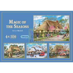 Gibson s Magic of the Seasons 4 x 500 Piece Jigsaw Puzzles