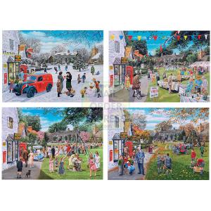 s The Village Green 4x500 Piece Jigsaw Puzzles