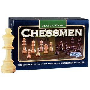 Gibson s Varnished Baized Chessmen 2 1 2 Inch King