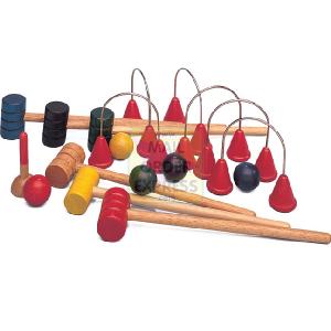 Gibson s Wooden Mini Croquet Game