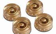 Speed Knobs for Electric Guitar 4 Pack Gold