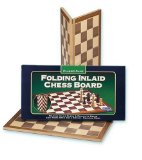 Gibsons Games Folding Inlaid Chess Board (40mm Squares)
