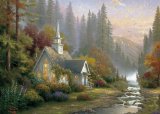 Gibsons Thomas Kinkade Forest Chapel jigsaw puzzle. (1000 pieces)