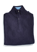 Half-zip cotton knitwear