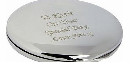 Gift Cookie Personalised Silver Round Compact Mirror