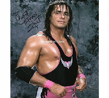 LIMITED EDITION BRET HART WRESTLING SIGNED PHOTO + CERT PRINTED AUTOGRAPH SIGNATURE SIGNED SIGNIERT AUTOGRAM WWW.GIFTEDBOX.CO.UK