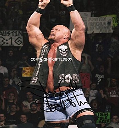 GIFTEDBOX LIMITED EDITION STONE COLD STEVE AUSTIN WRESTLING SIGNED PHOTO   CERT PRINTED AUTOGRAPH SIGNATURE SIGNED SIGNIERT AUTOGRAM WWW.GIFTEDBOX.CO.UK