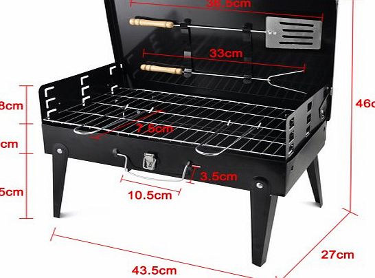 GIFTS & HOME FOLDING PORTABLE CHARCOAL BARBECUE GRILL BBQ