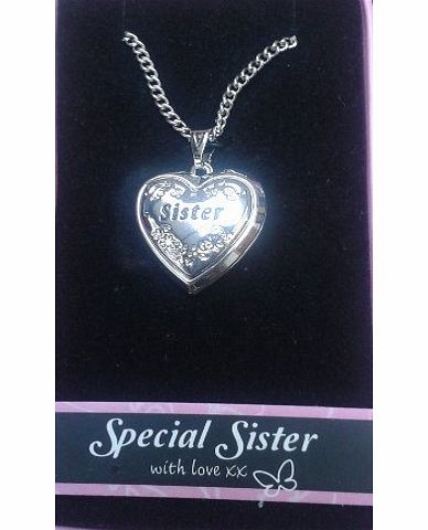 Gifts For Her Sister Love Locket Gift Boxed Pendant, Birthday, Christmas, Any Occasion Gift