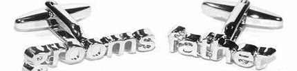 Silver Plated High Quality Grooms Father Cufflinks
