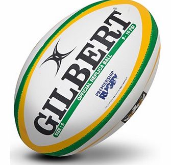 Gilbert Balls Gilbert Replica Rugby Ball - Green/Navy - Size 5
