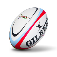 Gilbert Harlequins Rugby Ball - Size 5.