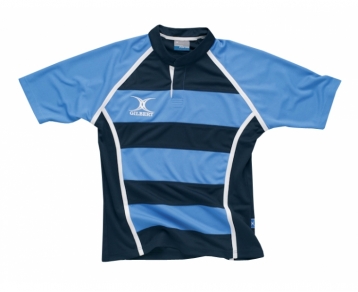 GILBERT Hooped Xact Rugby Shirt