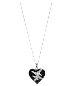 Giles Deacon Sterling Silver Jet Enamel