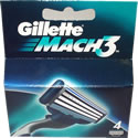 Gillette Mach 3 Razor Blades (4 Pack)