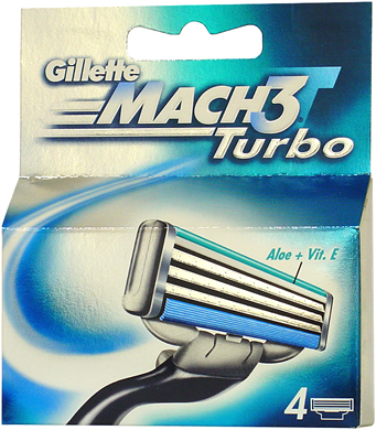 Gillette Mach3 Turbo Blades 4s