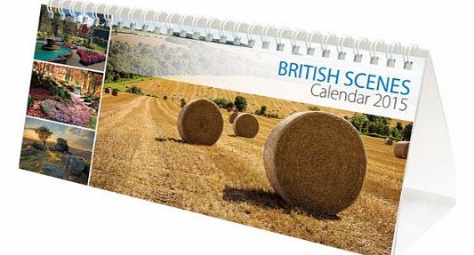 Gilt Edged 2015 British Scenes Desk Calendar (CL07)