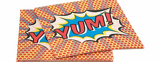 Ginger Ray Pop Art Superhero Disposable Paper