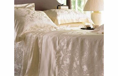 Gingerlily Cream Jacquard Silk Bedding Duvet Covers King