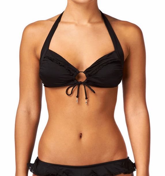 Ginja Womens Ginja Platinum 50s Bikini Top - Black
