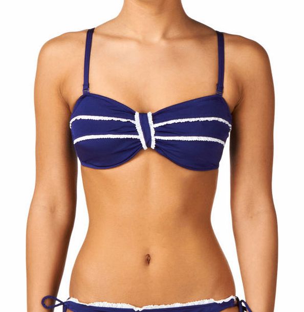 Ginja Womens Ginja Platinum Lace Bikini Top - Sapphire