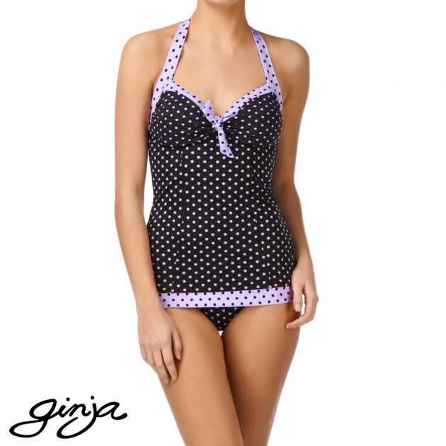Ginja Womens Ginja Ziggy 50s Skirtini Swimsuit -