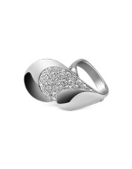 Gino Fontana Petalo - 18K White Gold Diamond Pave Ring