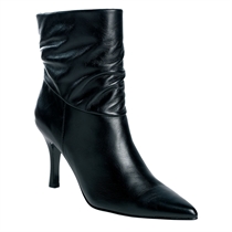 gionni Black Leather Ankle Boot