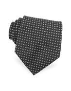 Giorgio Armani Black Jacquard Silk Tie