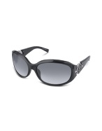 Giorgio Armani Cutout Logoed Temple Plastic Round Sunglasses