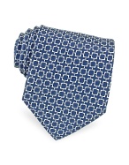 Giorgio Armani Geometric Square Net Printed Silk Tie