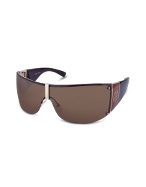 Giorgio Armani Logo Rimless Shield Plastic Sunglasses