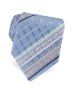 Shimmering Cross Stripe Woven Silk Tie