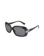 Giorgio Armani Swarovski Crystal Logo Beveled Sunglasses