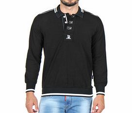 GIORGIO DI MARE Black contrast trim pure cotton polo