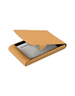 Camel Grained Eco-Leather Business Card Holder