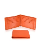 Classica - Menand#39;s Orange Calfskin Billfold Wallet