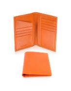 Classica - Menand#39;s Orange Calfskin Coat Wallet