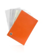 Classica - Orange Calfskin Business Card Holder