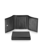 Classica - Womenand#39;s Black Calfskin Small Trifold Wallet