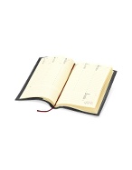 Giorgio Fedon 1919 Classica - X-Large Black Calfskin Weekly Diary w/Address Index