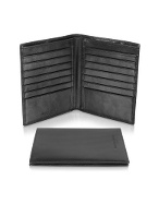 Giorgio Fedon 1919 Classica Collection - Black Calfskin Coat Card Holder Wallet
