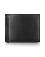 Giorgio Fedon 1919 Classica Collection - Black Calfskin Money Clip Wallet